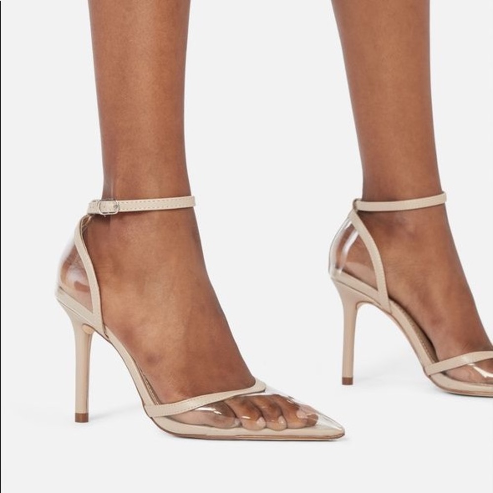 just fab caspian pumps clear sz 8.5